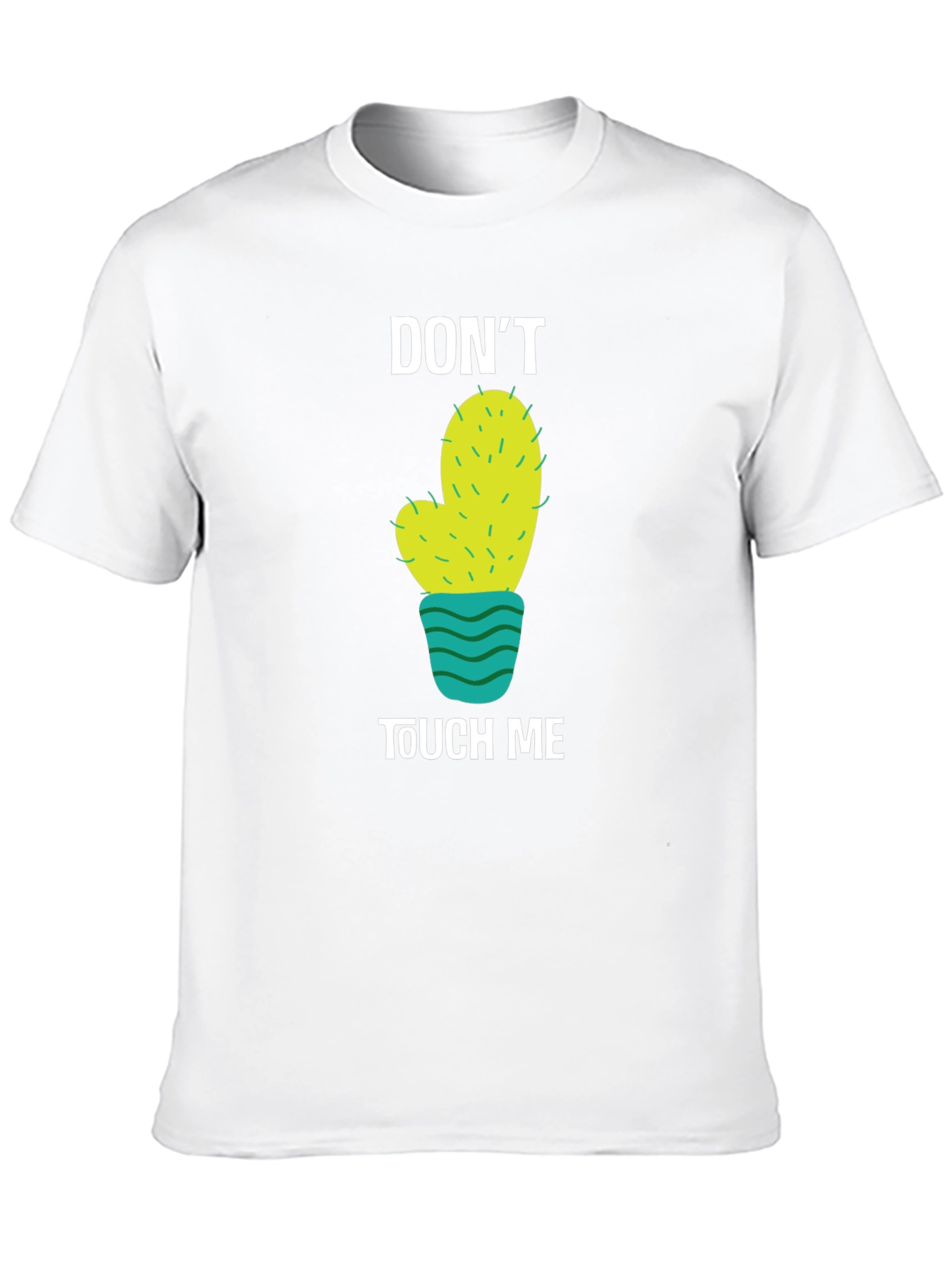Camiseta Negra con Diseño de Cactus No me toques