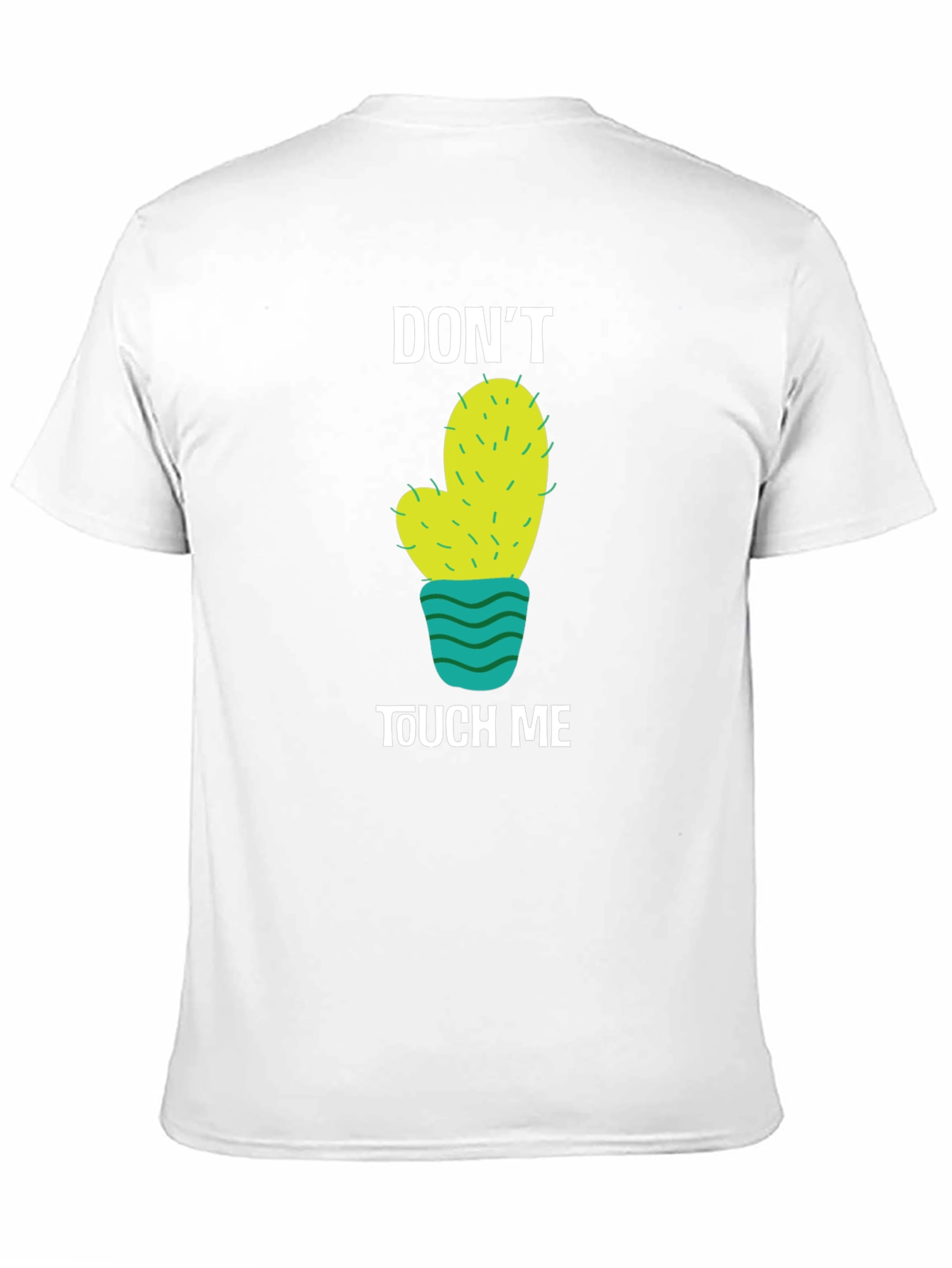 Camiseta Negra con Diseño de Cactus No me toques