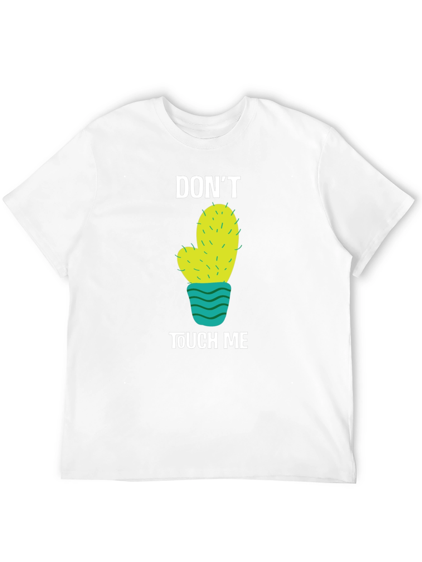 Camiseta Negra con Diseño de Cactus No me toques