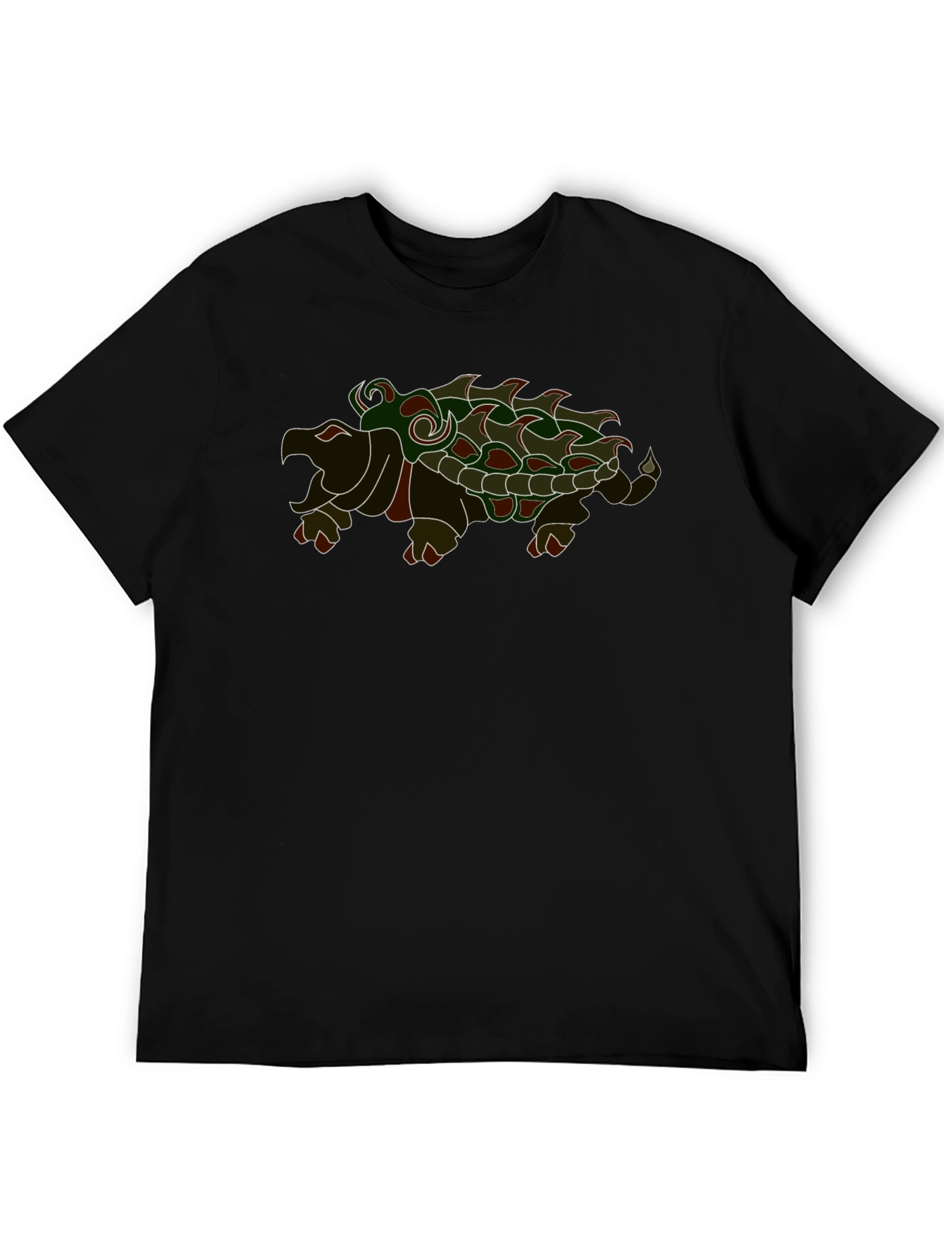 Camiseta Negra con Diseño de Tortuga Caimán