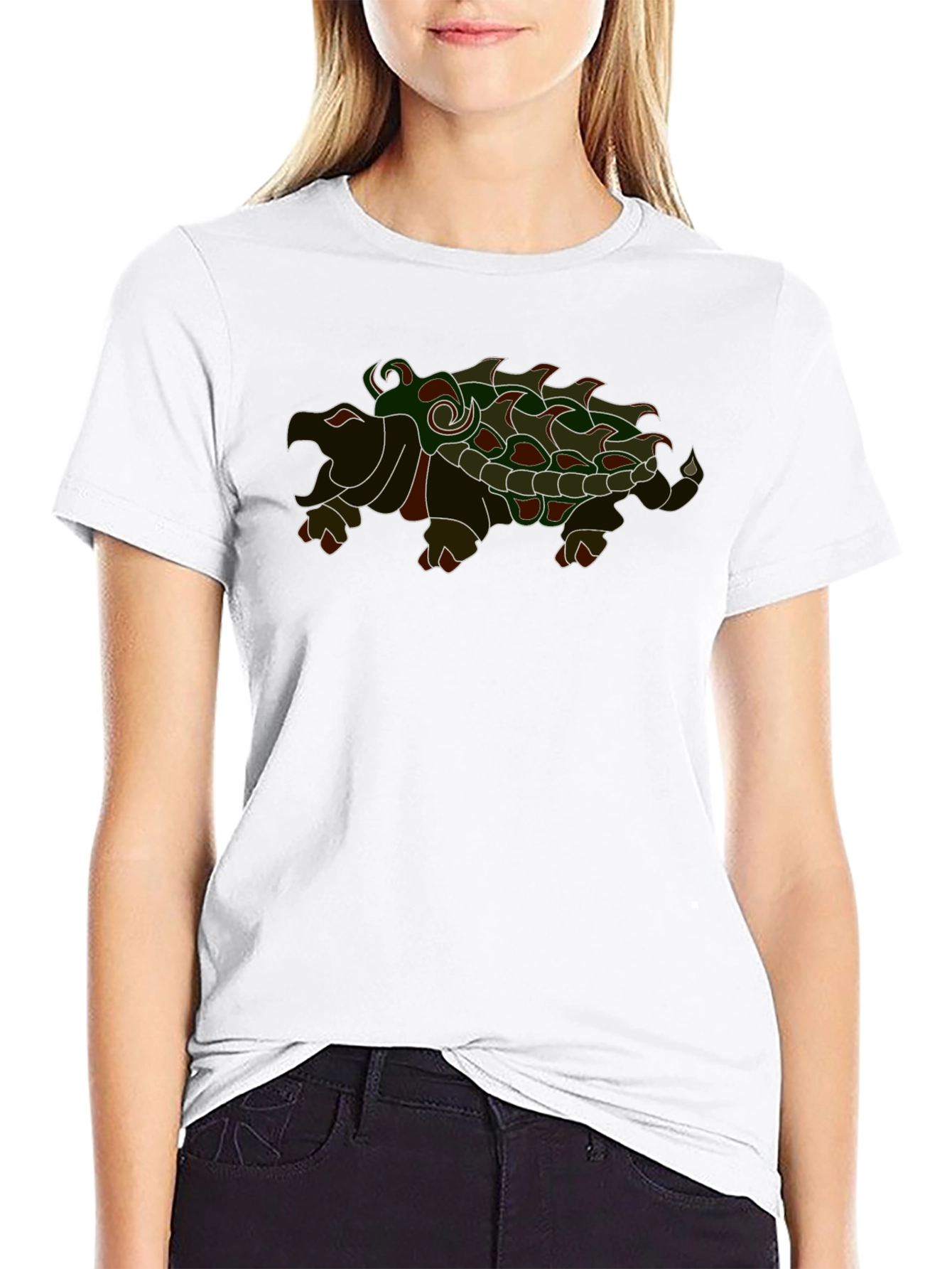 Camiseta Negra con Diseño de Tortuga Caimán