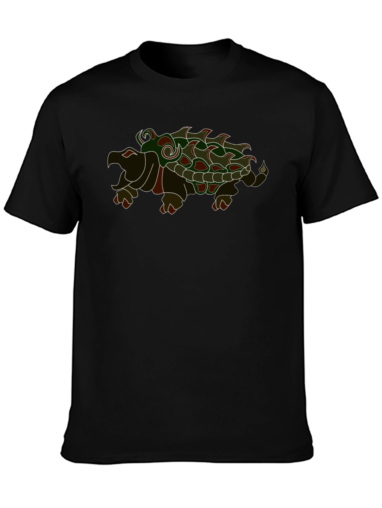 Camiseta Negra con Diseño de Tortuga Caimán