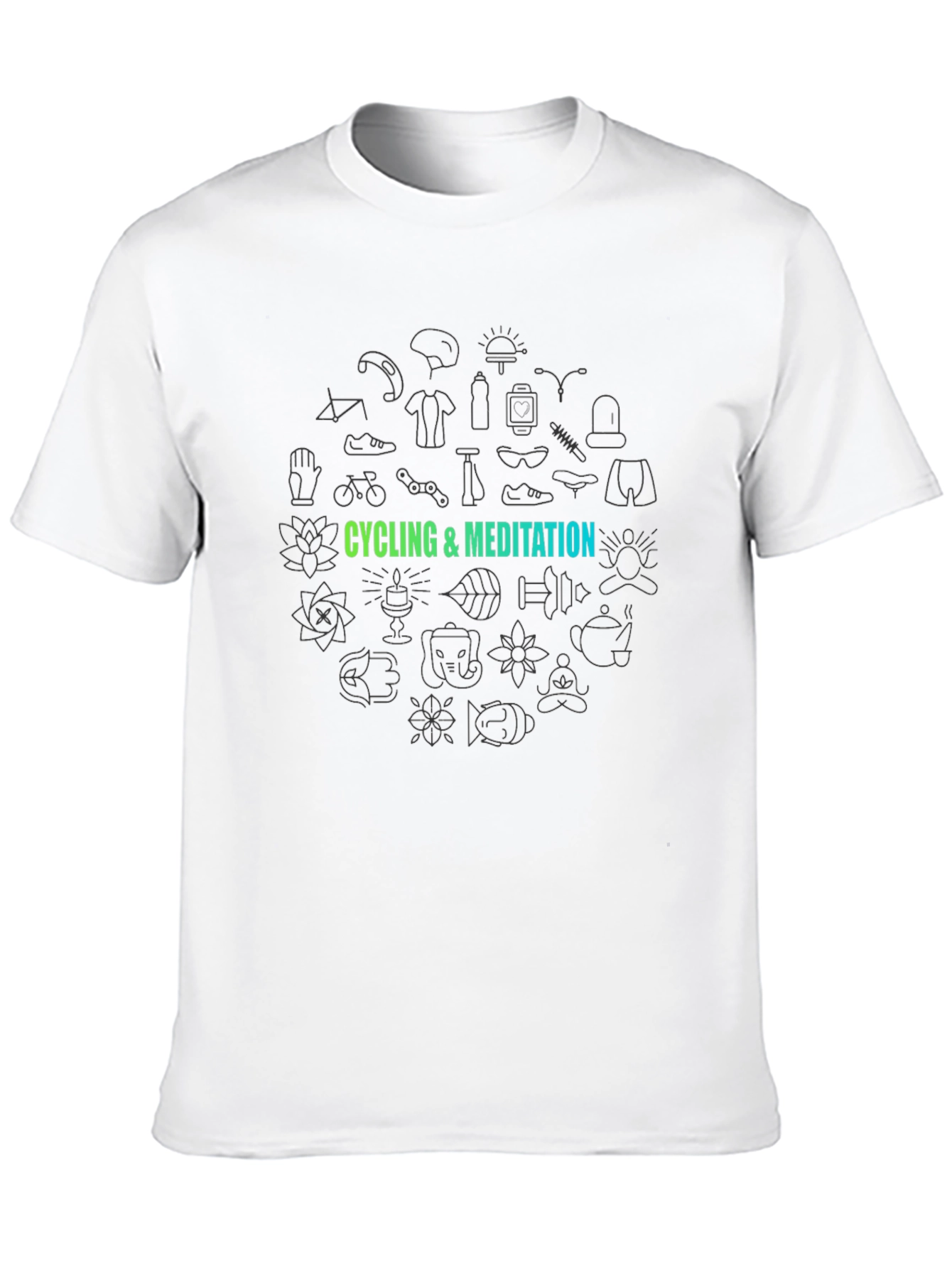 Camiseta Negra Ciclismo y Meditación