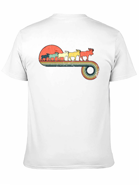 Camiseta Retro con Diseño de Alces