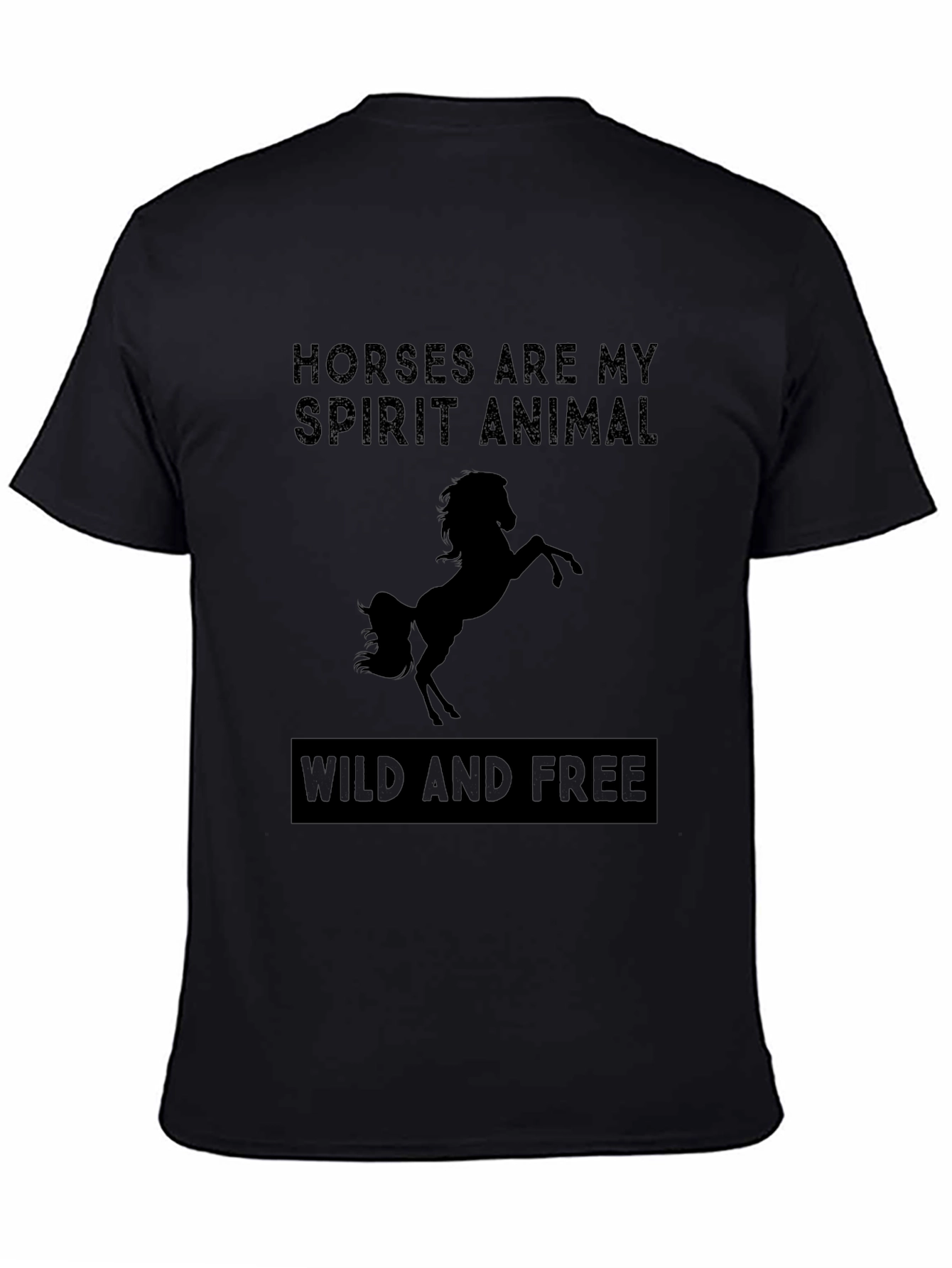 Camiseta Negra Caballos: Mi Espíritu Animal