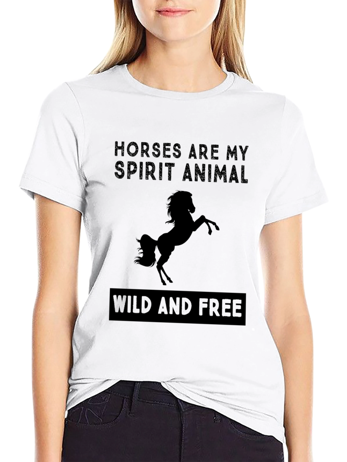 Camiseta Negra Caballos: Mi Espíritu Animal