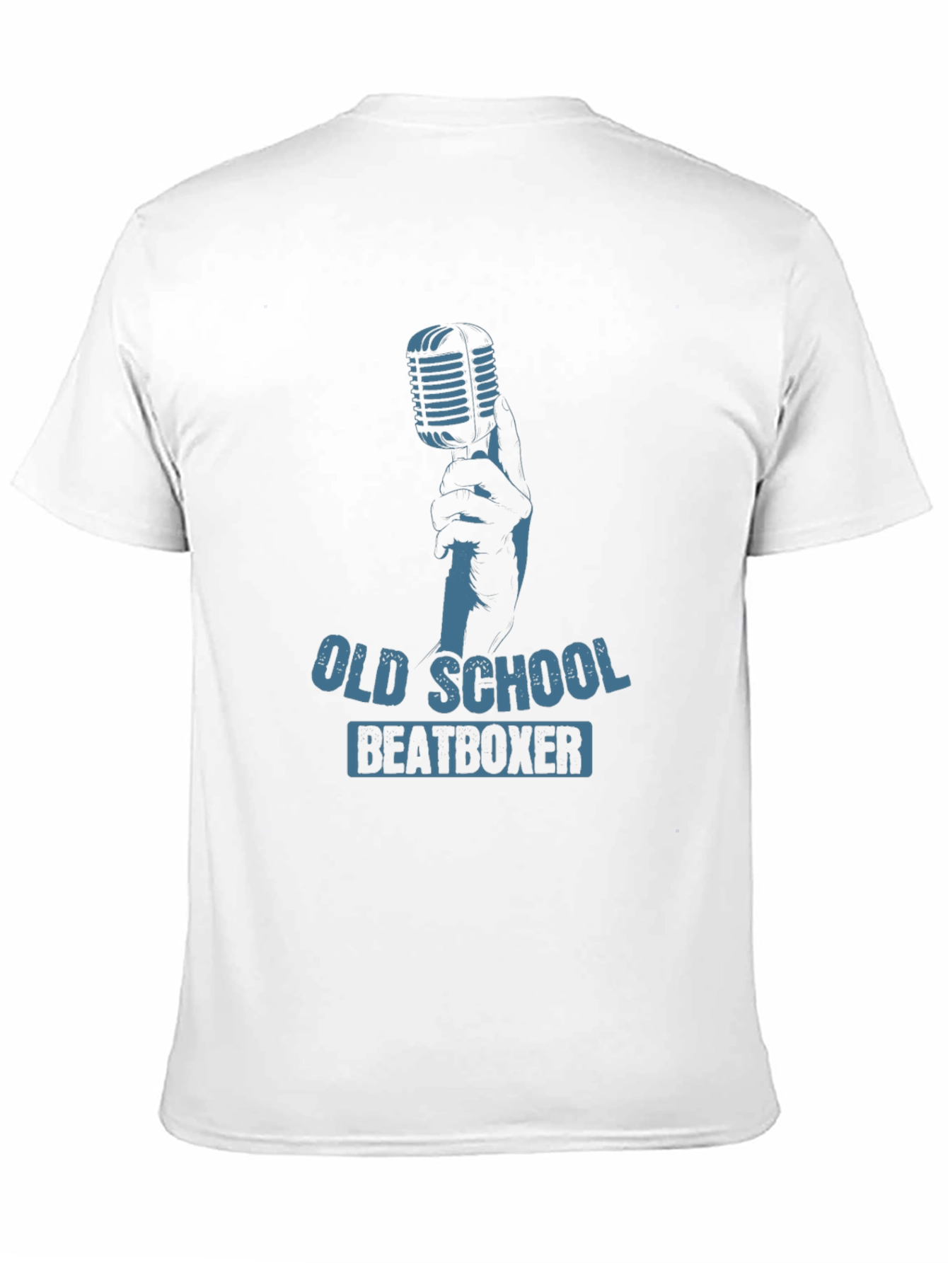 Camiseta Negra Old School Beatboxer para Hombre