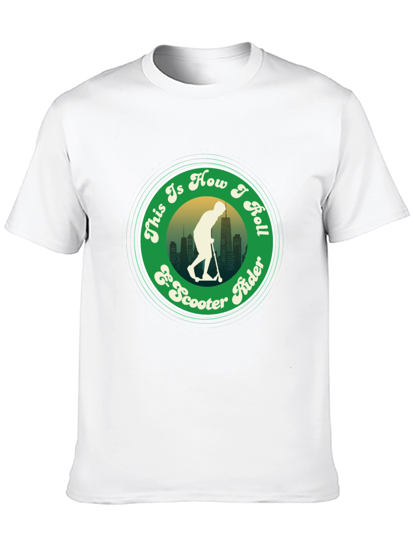Camiseta Negra con Diseño de Scooter