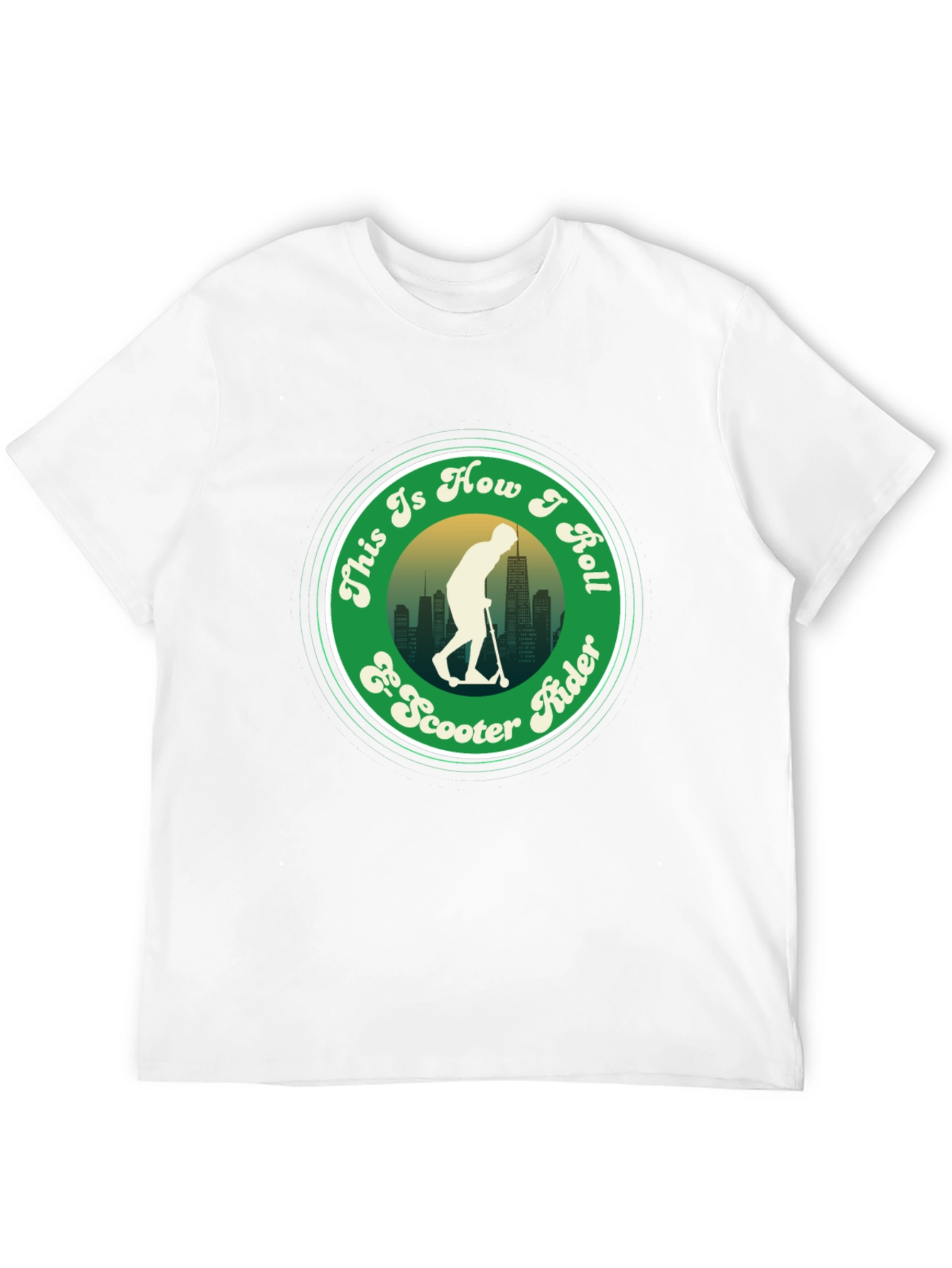 Camiseta Negra con Diseño de Scooter