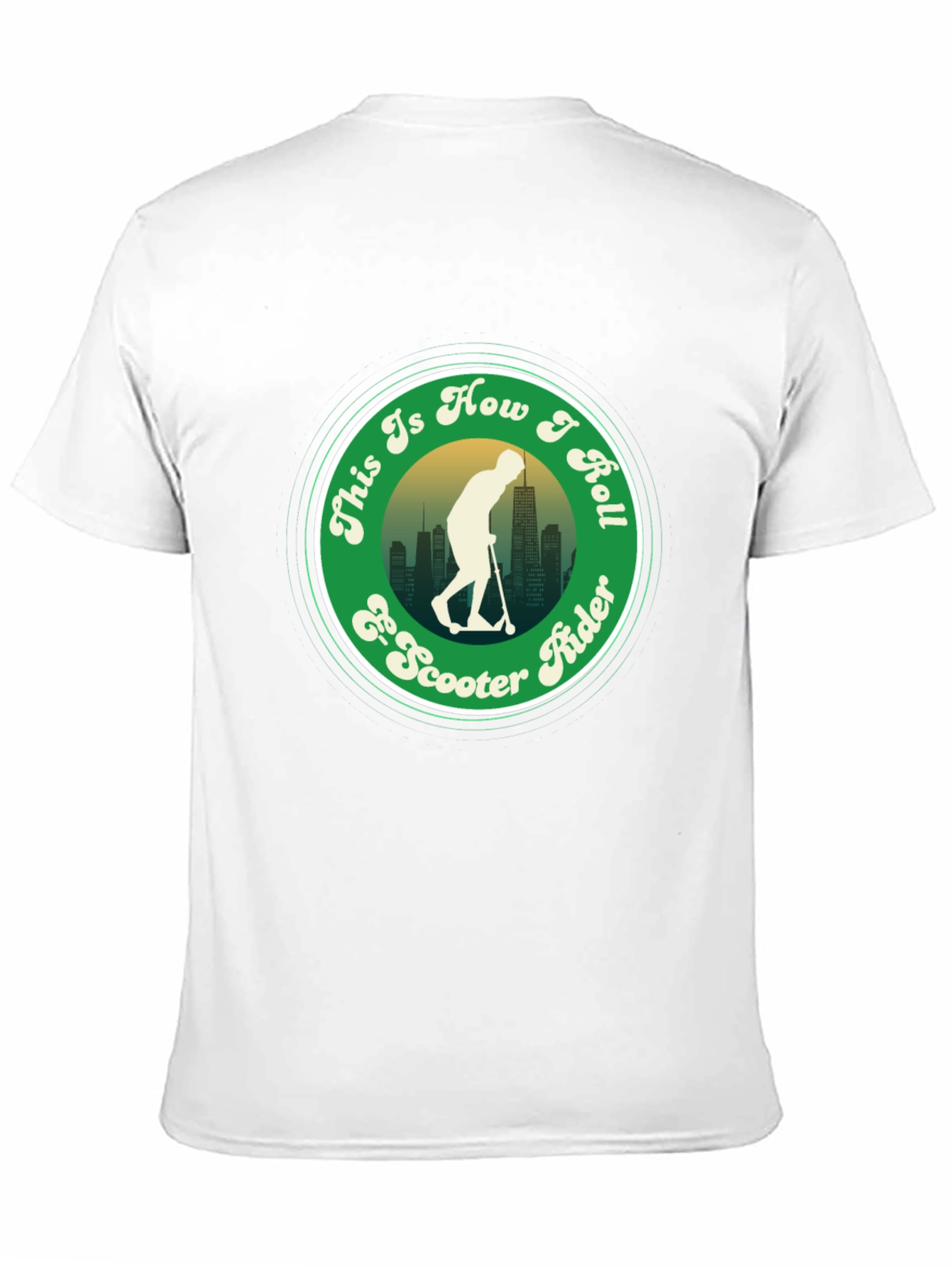Camiseta Negra con Diseño de Scooter