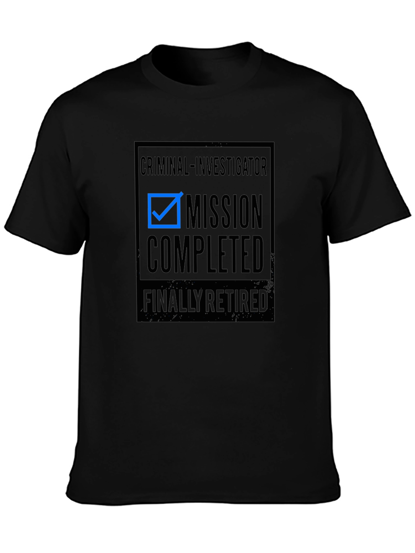 Camiseta Negra Retirado Investigador Criminal