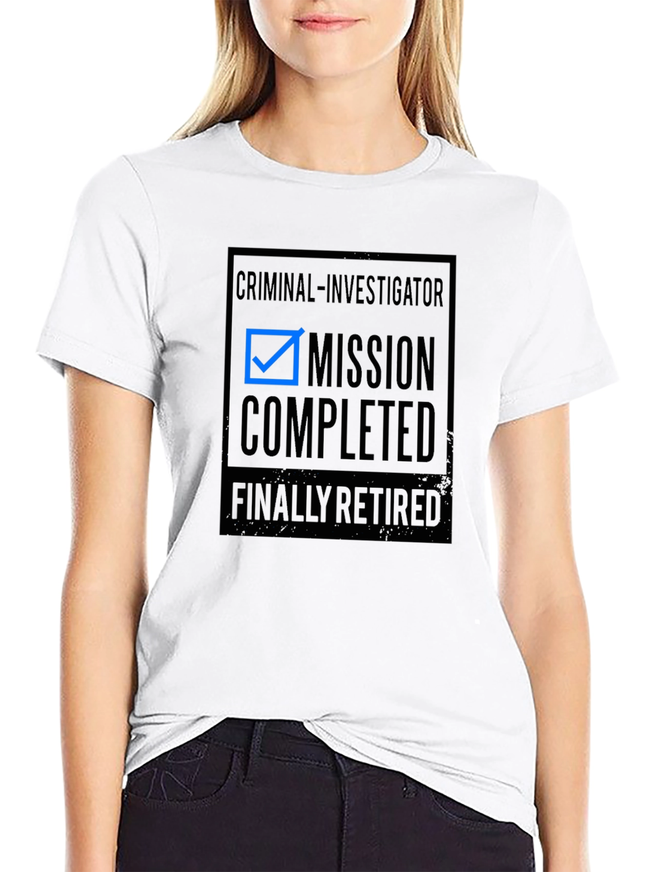 Camiseta Negra Retirado Investigador Criminal