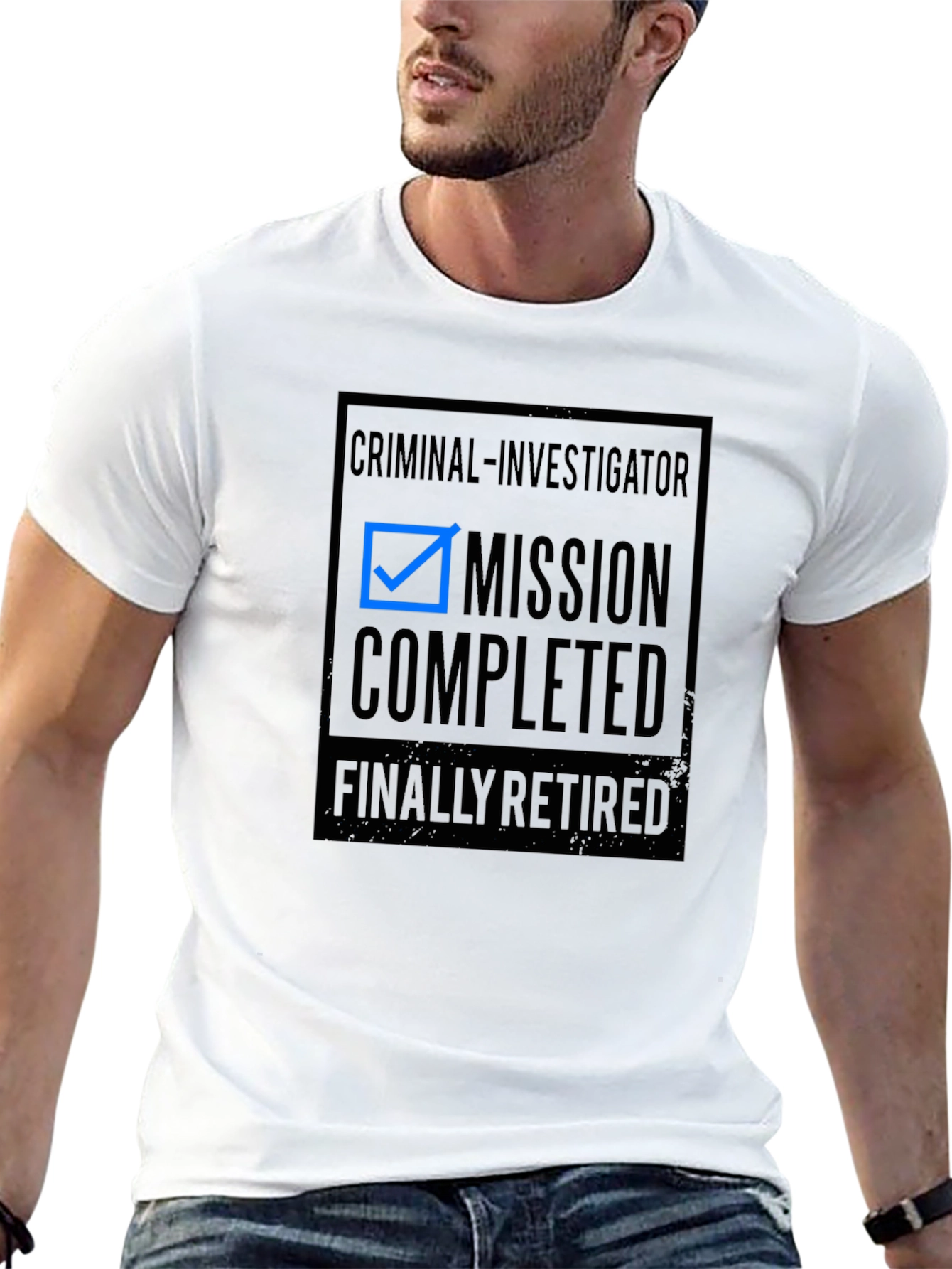 Camiseta Negra Retirado Investigador Criminal