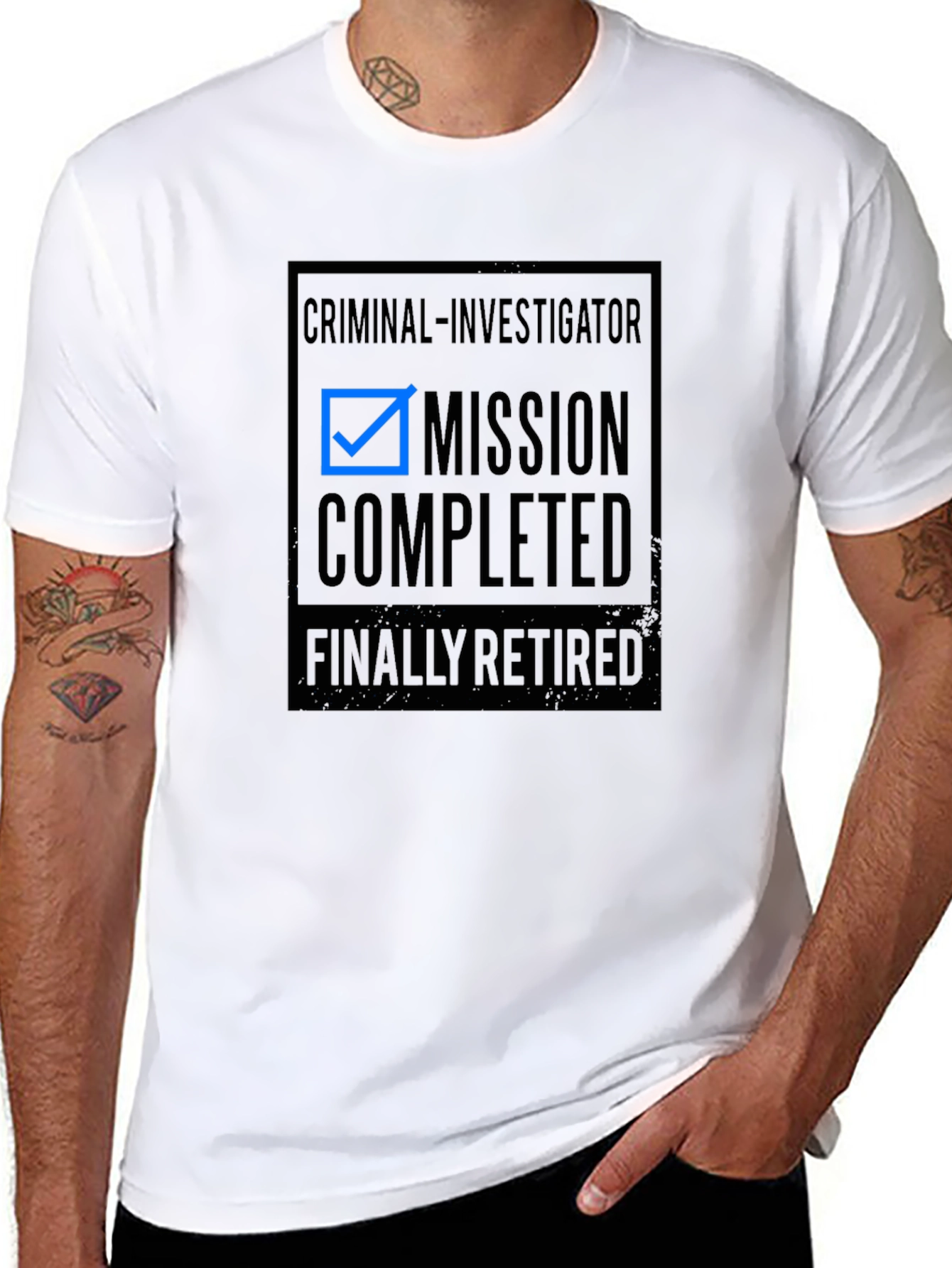 Camiseta Negra Retirado Investigador Criminal