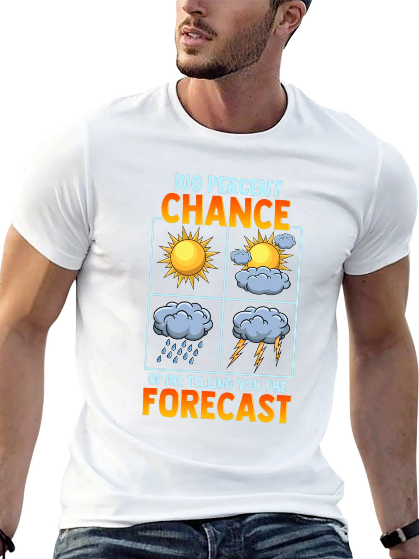 Camiseta Negra con Diseño del Tiempo - 100% Probabilidad