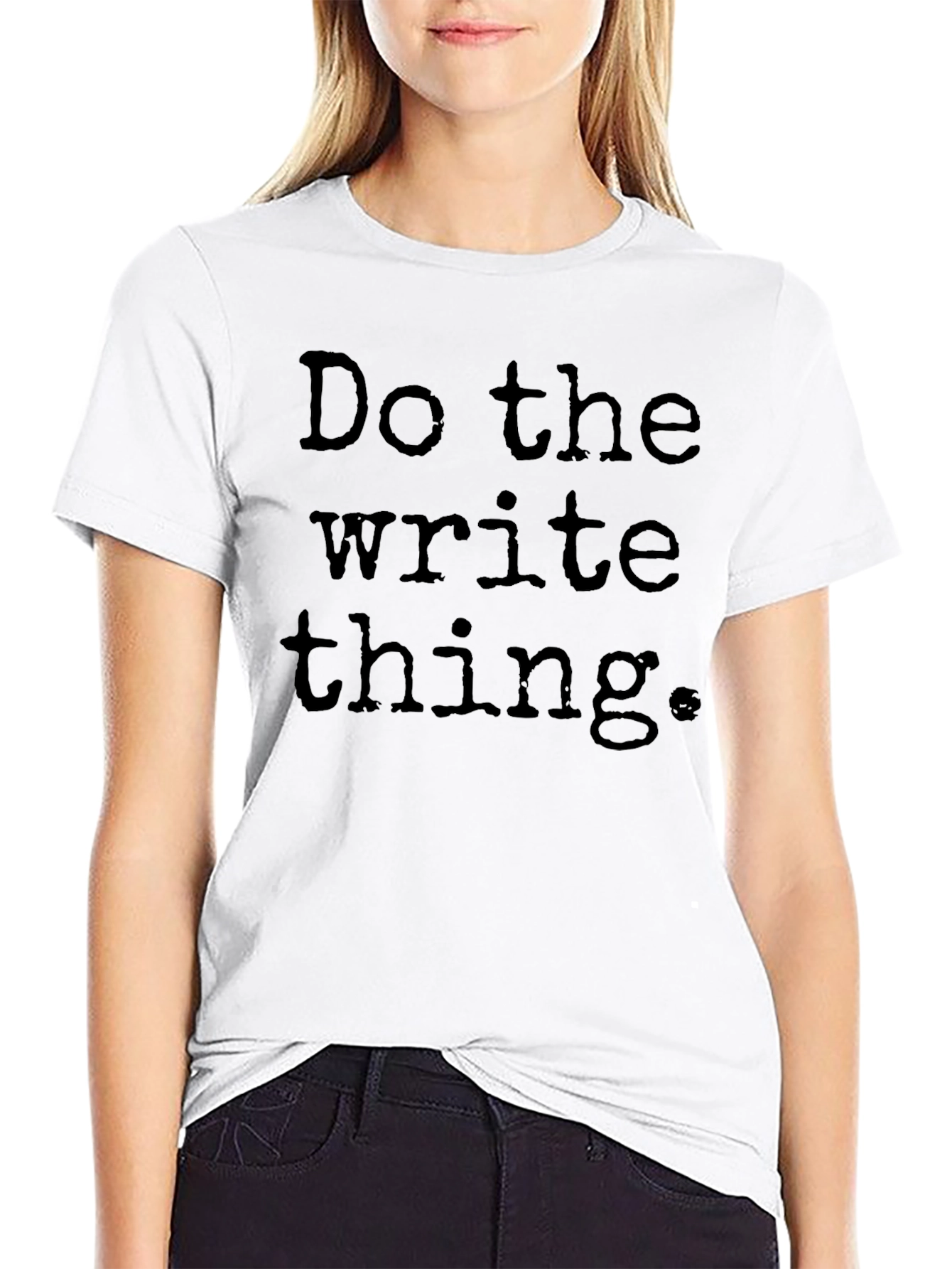 Camiseta Negra: Haz lo Correcto Escribe