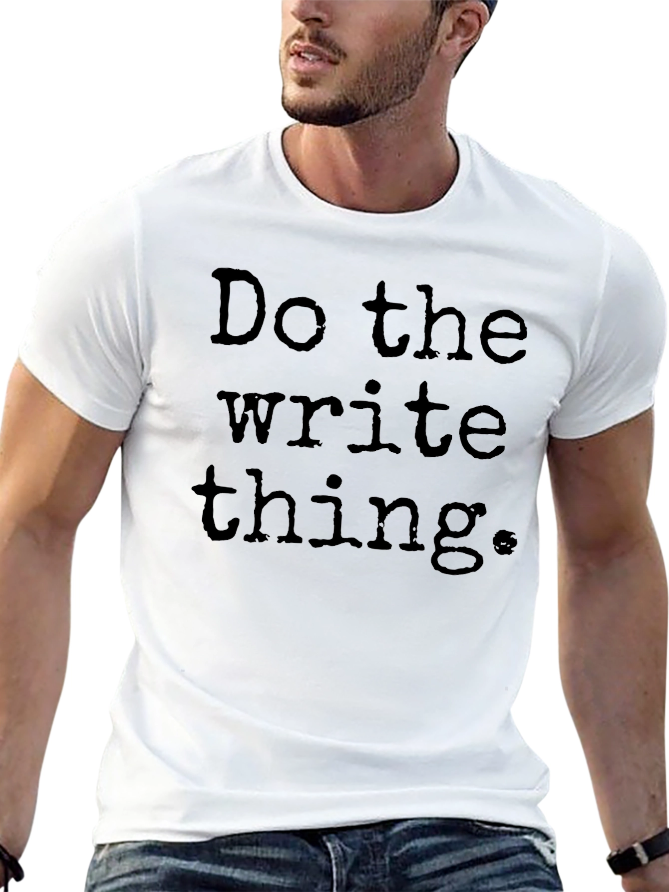 Camiseta Negra: Haz lo Correcto Escribe