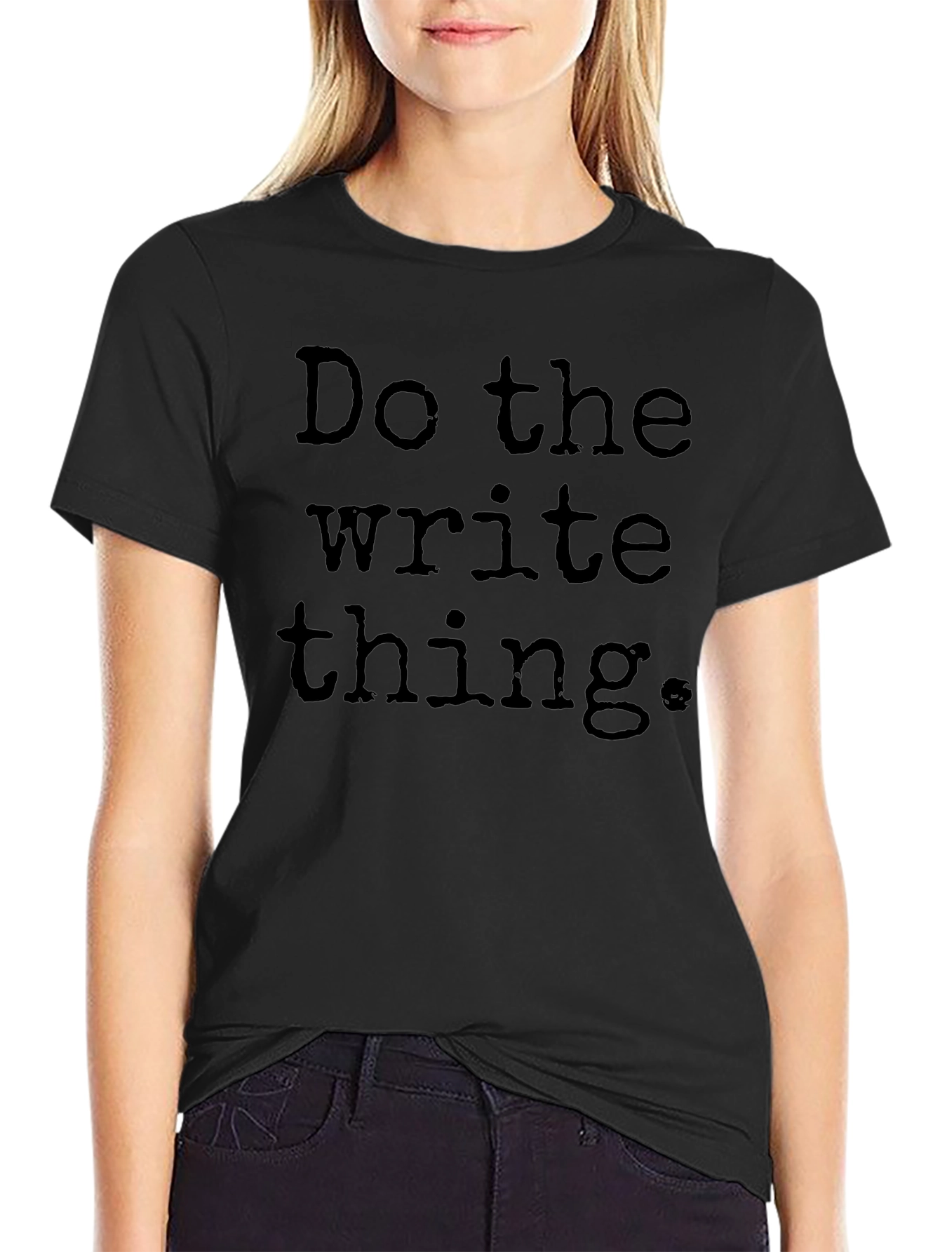 Camiseta Negra: Haz lo Correcto Escribe