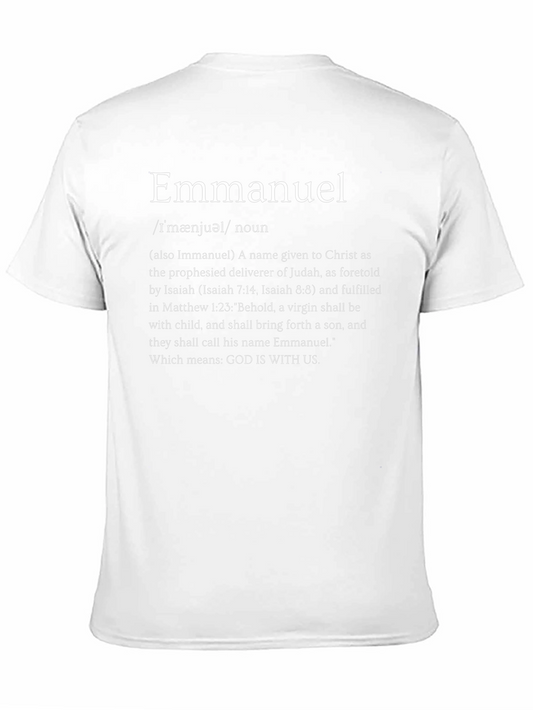 Camiseta Emmanuel: Dios Con Nosotros Algodón Premium