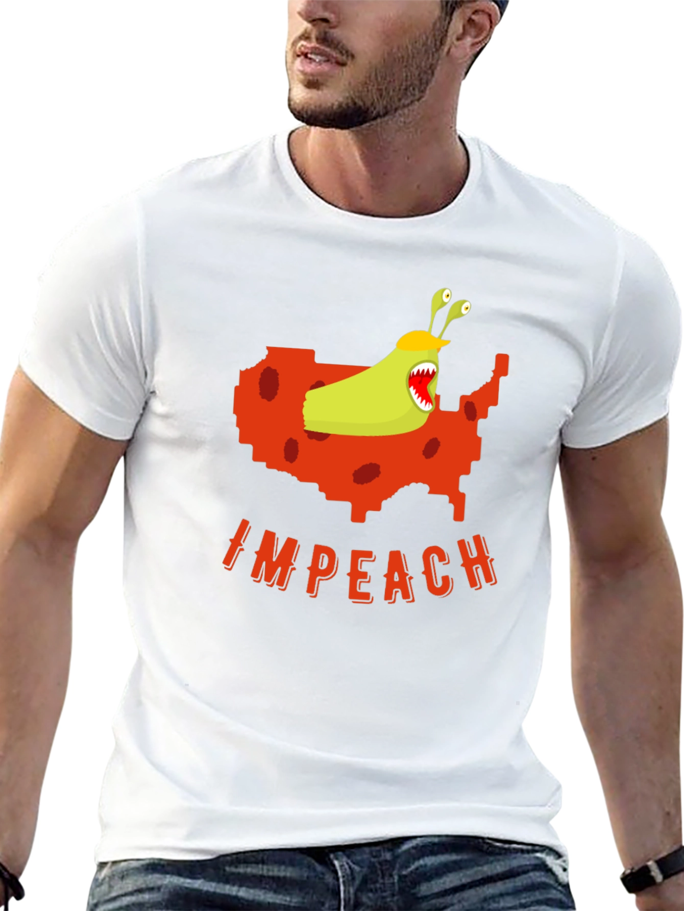 Camiseta Negra con Diseño Gráfico Político