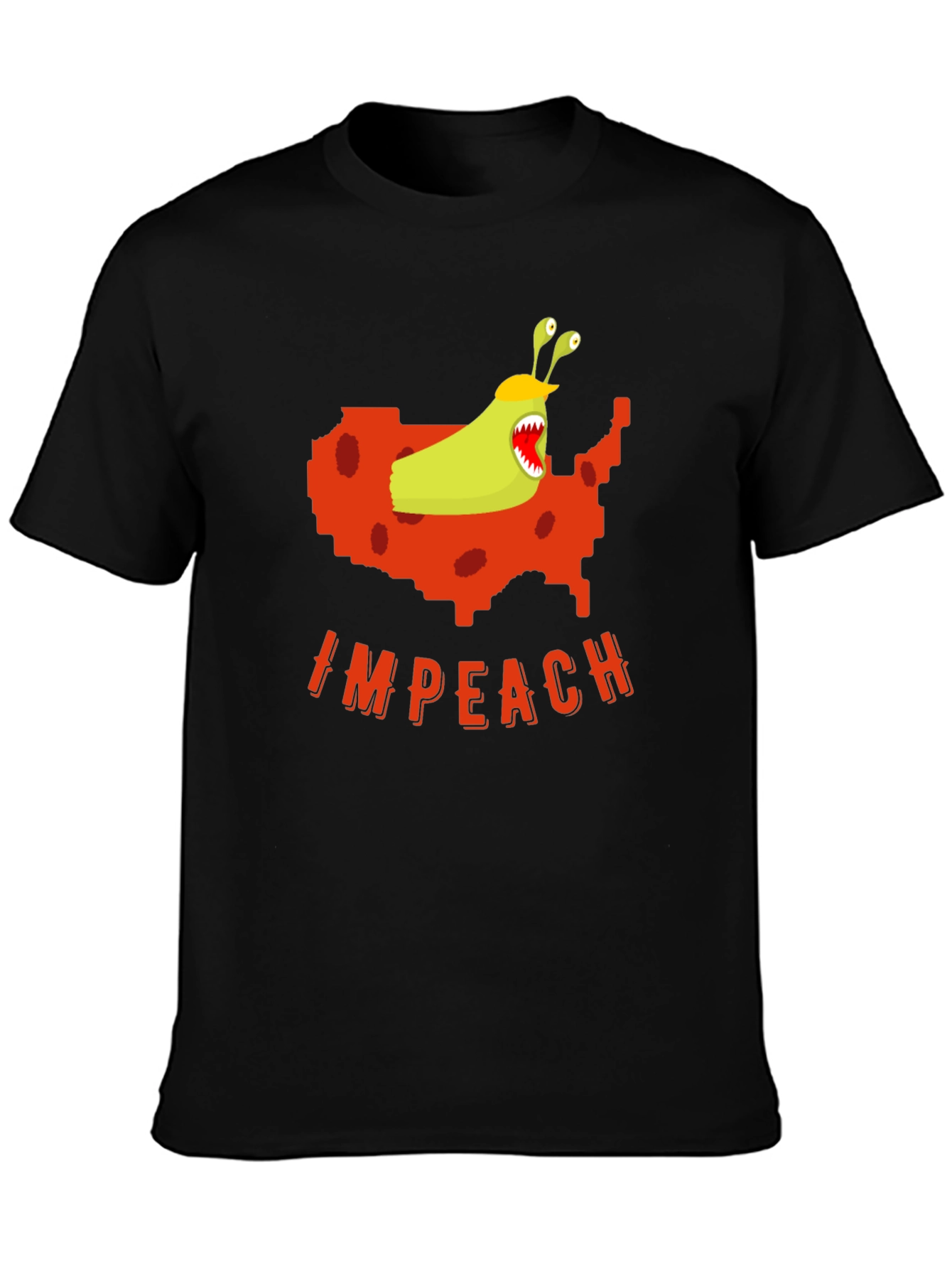 Camiseta Negra con Diseño Gráfico Político