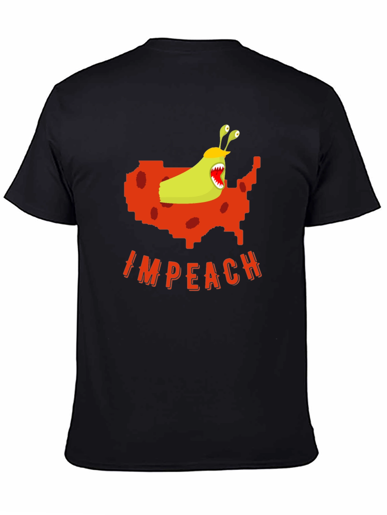 Camiseta Negra con Diseño Gráfico Político
