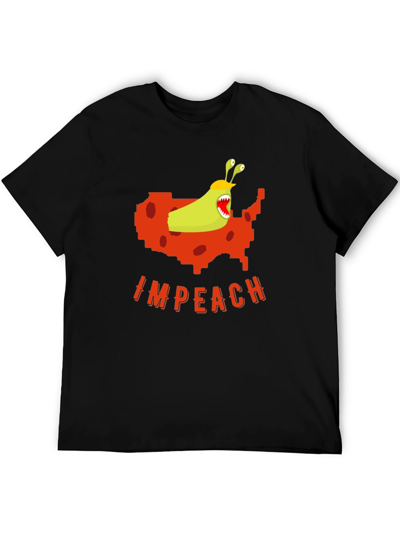 Camiseta Negra con Diseño Gráfico Político