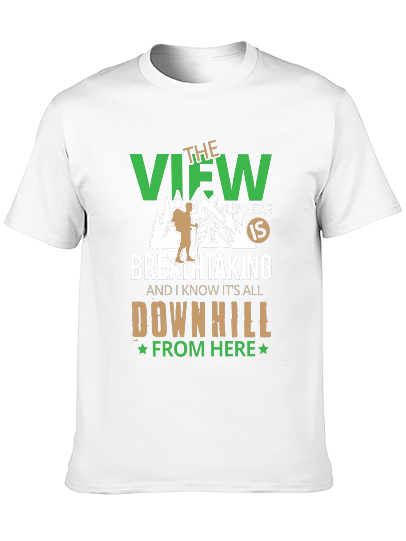 Camiseta Negra: Vista Montaña y Aventura