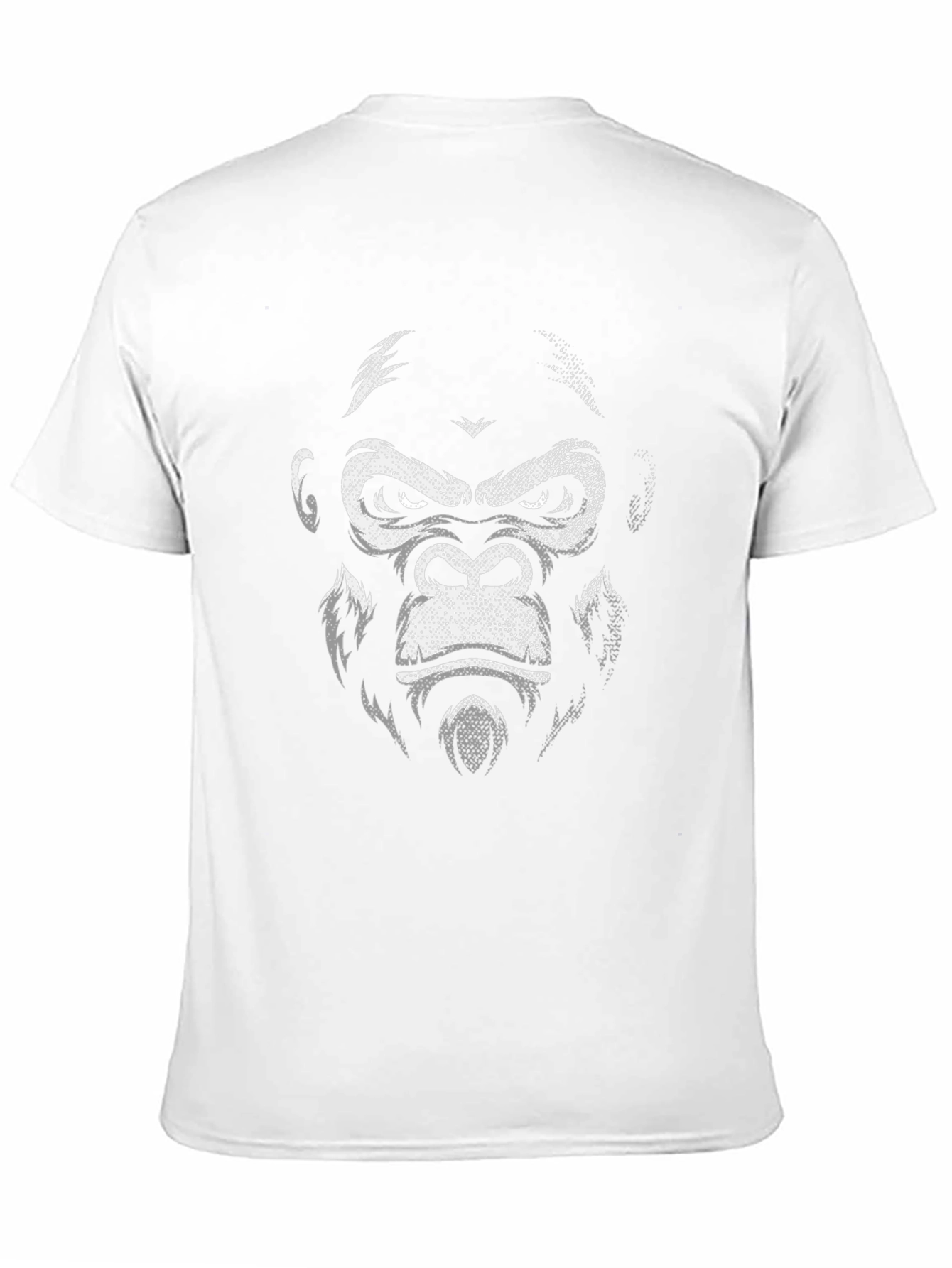 Camiseta Negra con Estampado de Gorila Intenso