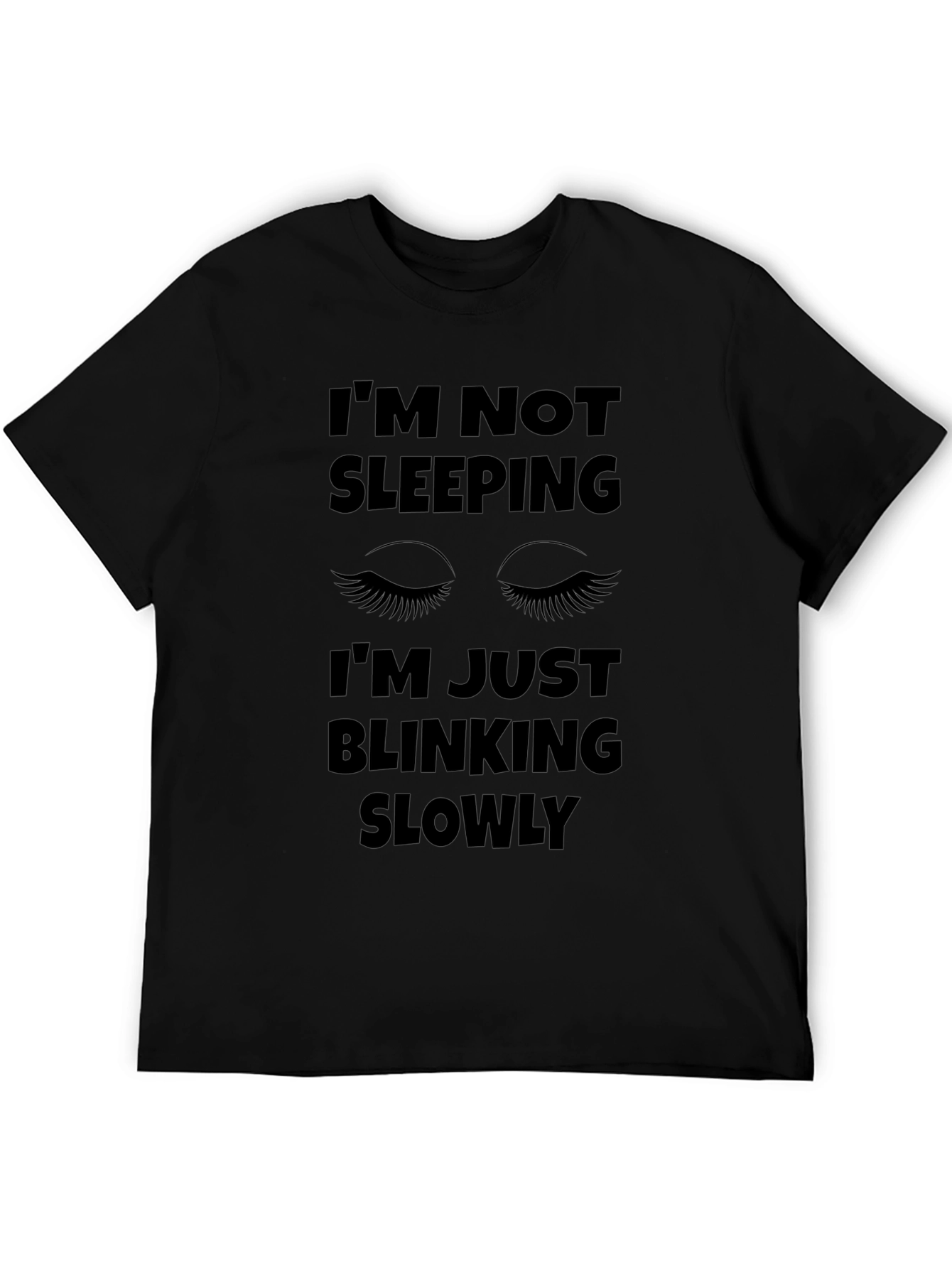 Camiseta Negra con Diseño Divertido Im Not Sleeping