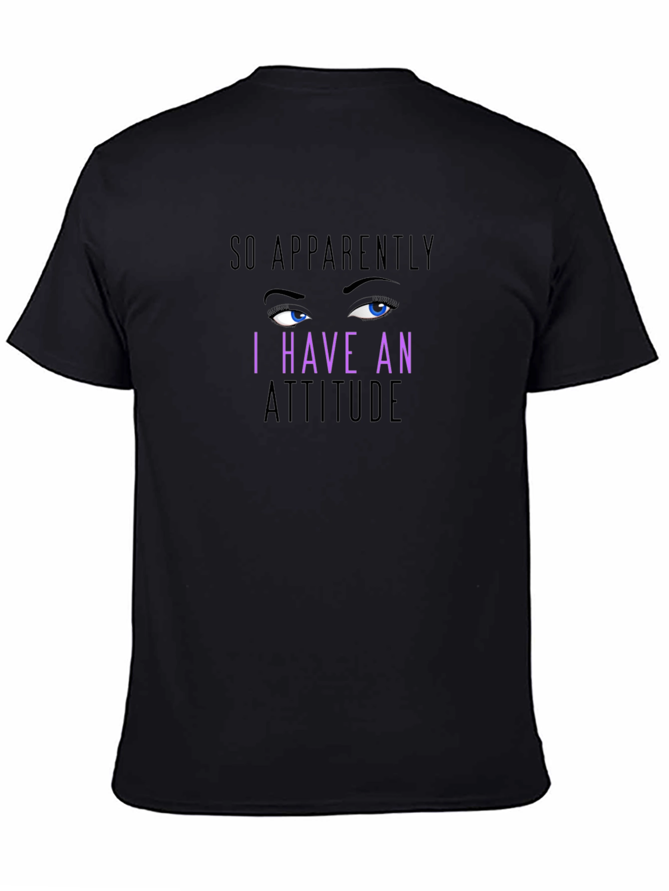 Camiseta Negra con Diseño Actitud