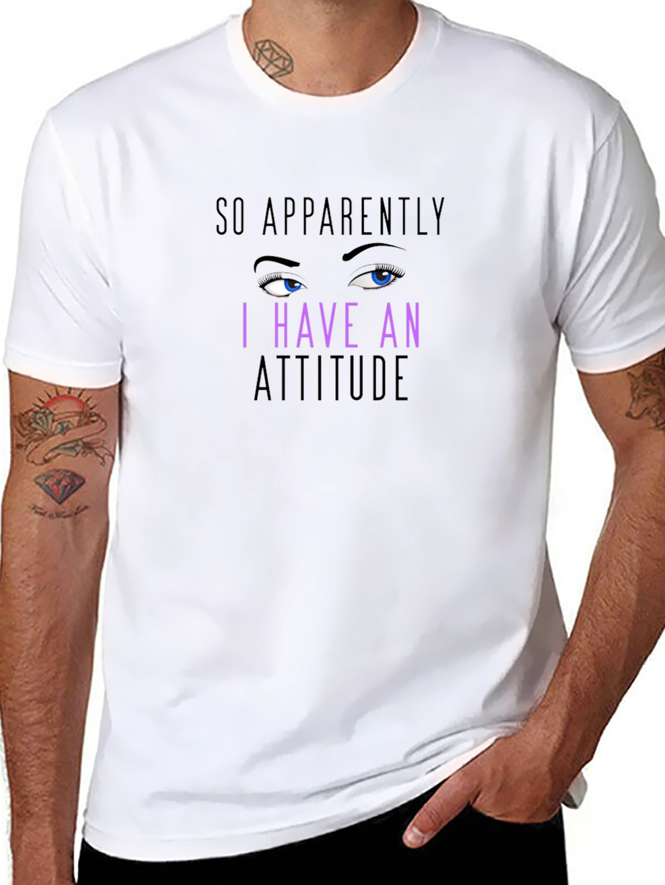 Camiseta Negra con Diseño Actitud