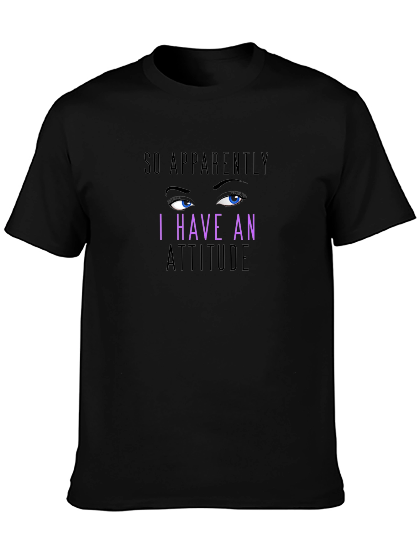 Camiseta Negra con Diseño Actitud