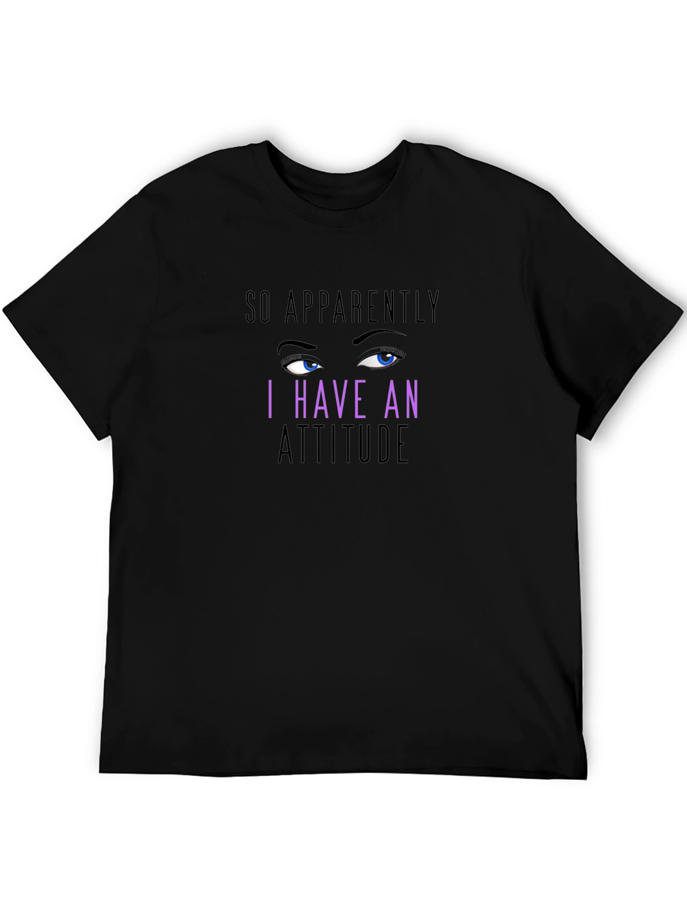 Camiseta Negra con Diseño Actitud