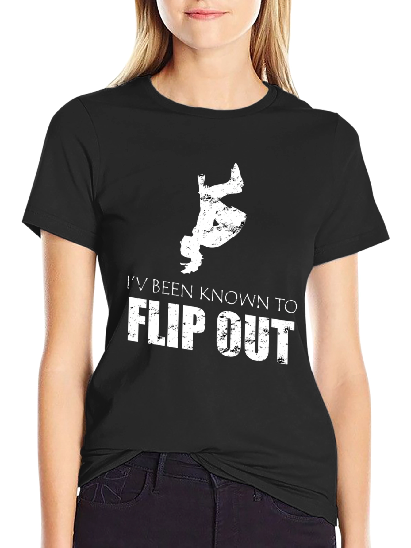 Camiseta Hombre Flip Out Negra