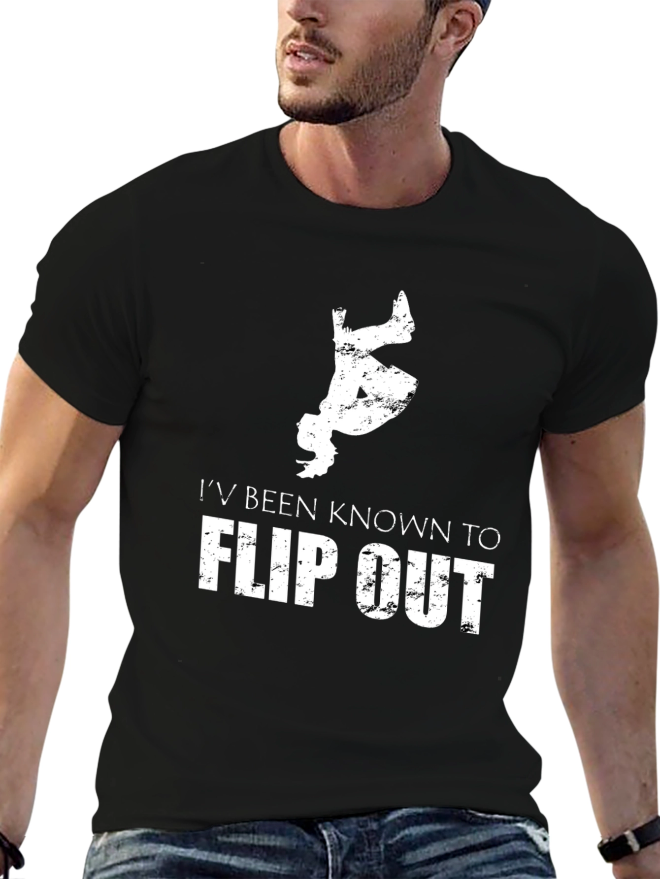 Camiseta Hombre Flip Out Negra