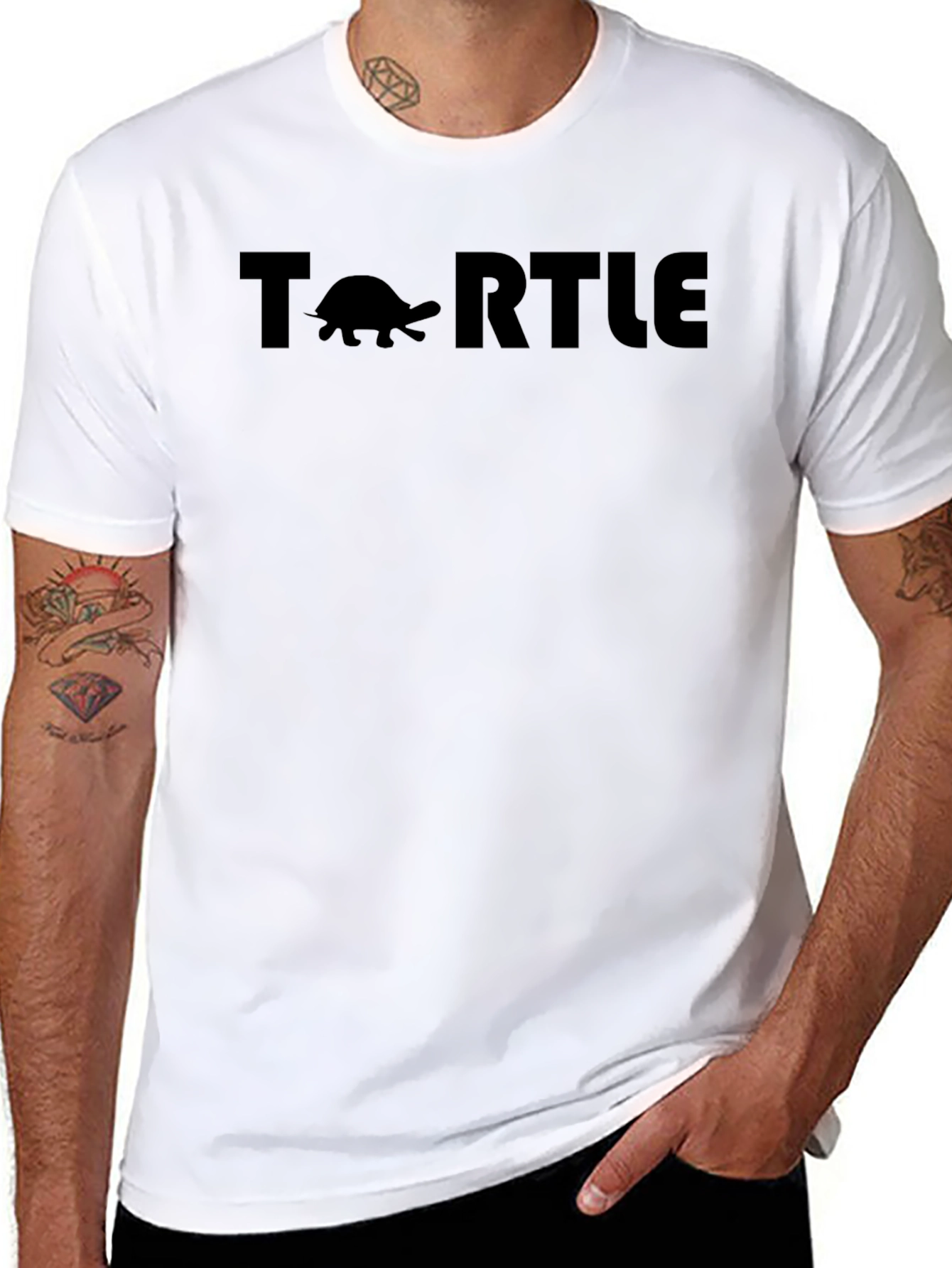 Camiseta Negra Turtle para Hombre