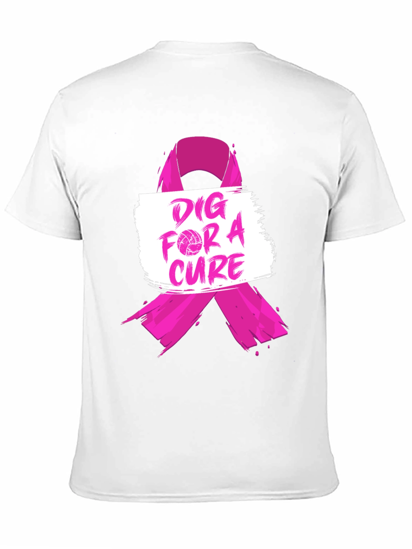 Camiseta Negra Dig For A Cure Causa Rosa