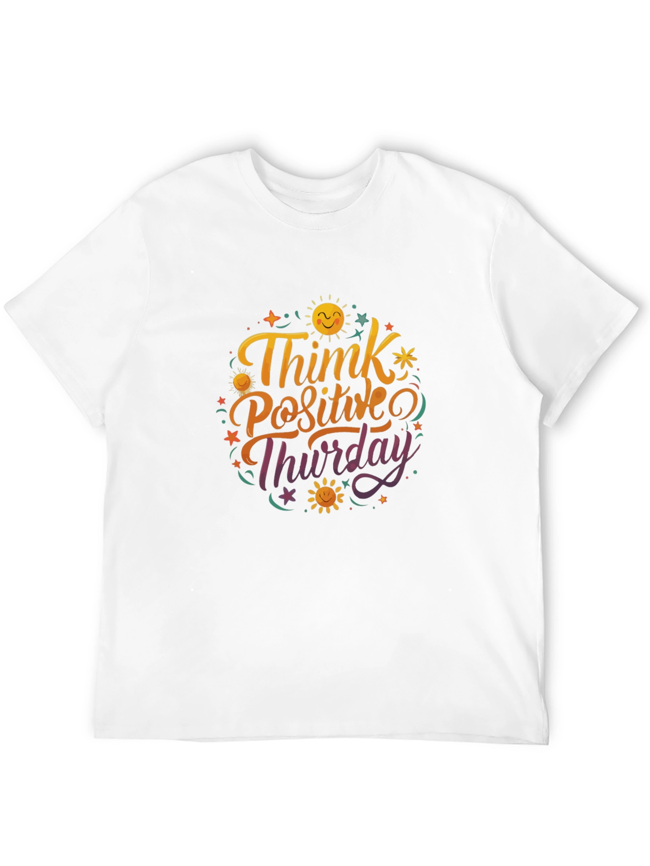 Camiseta Negra Think Positive Thursday