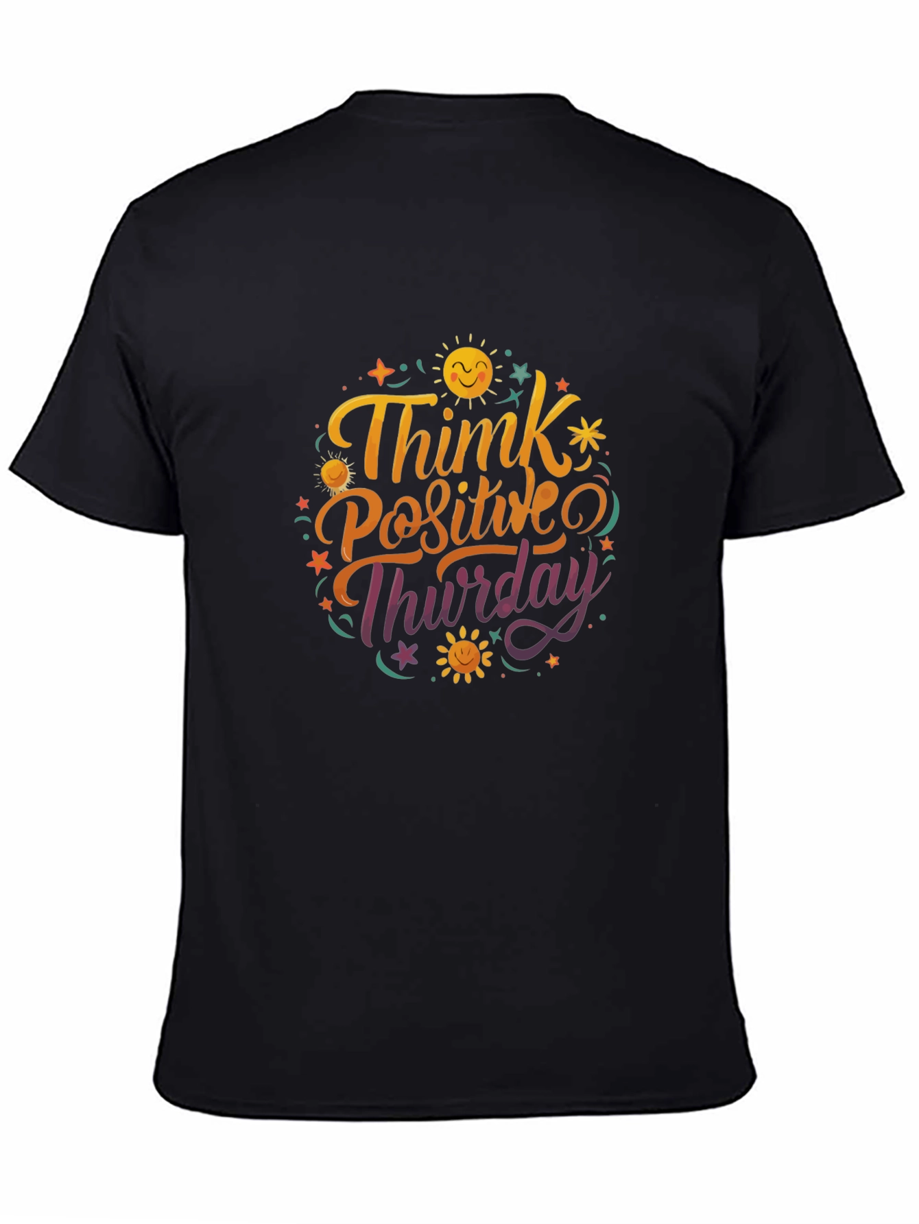 Camiseta Negra Think Positive Thursday