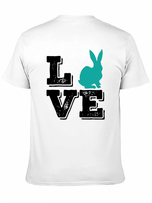 Camiseta Love Conejo Negra para Hombre