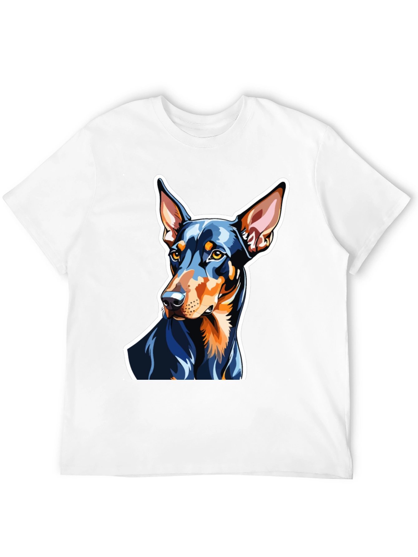 Camiseta Negra con Diseño de Doberman