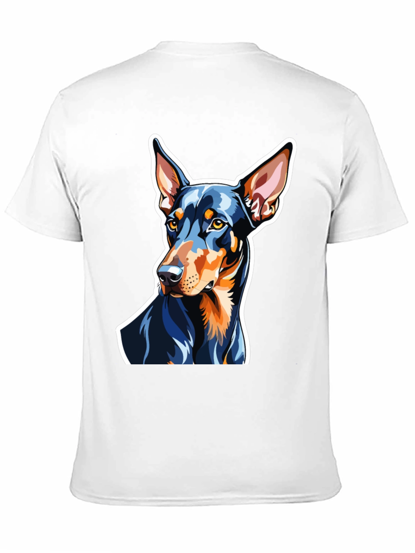 Camiseta Negra con Diseño de Doberman