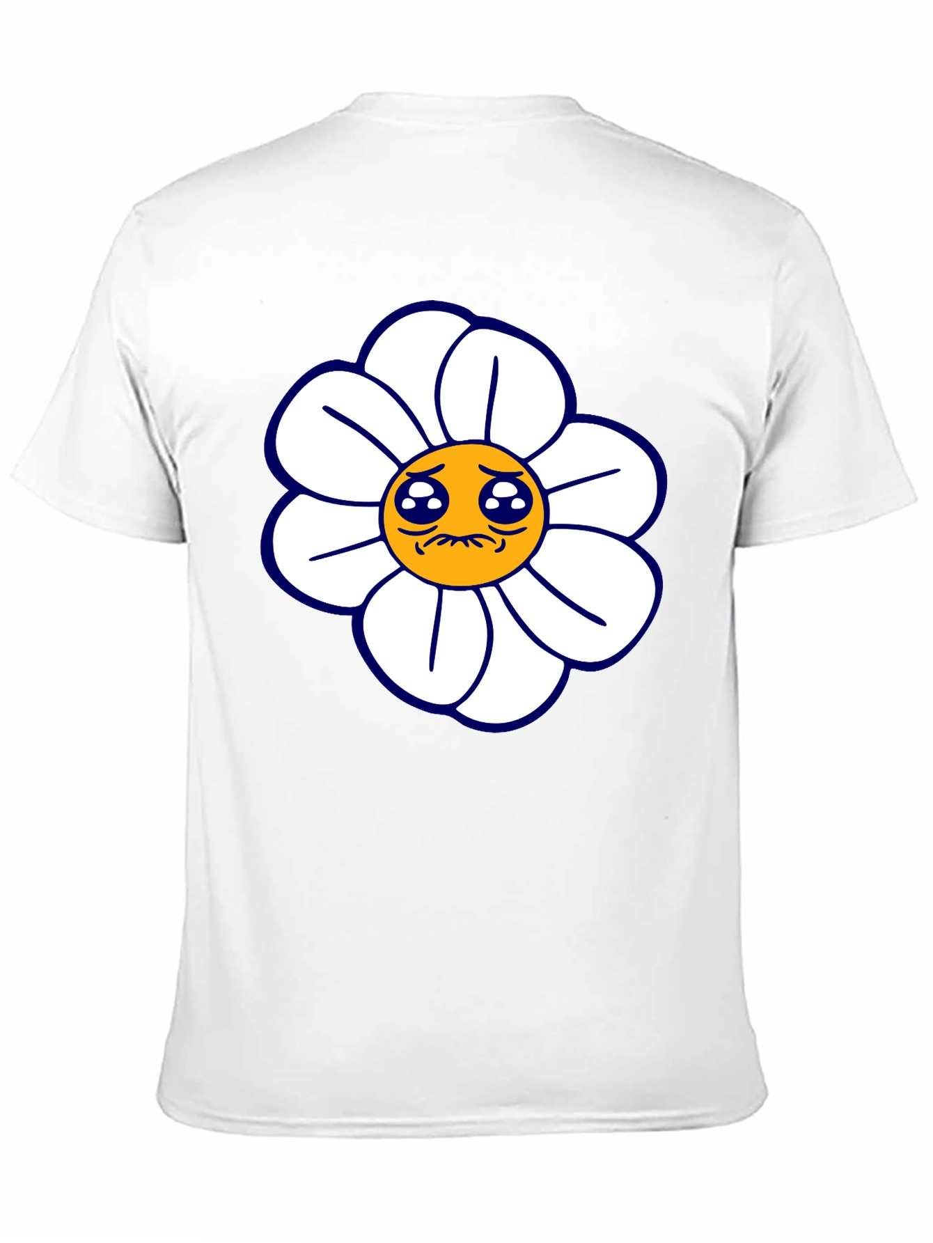 Camiseta Negra con Diseño Floral Triste