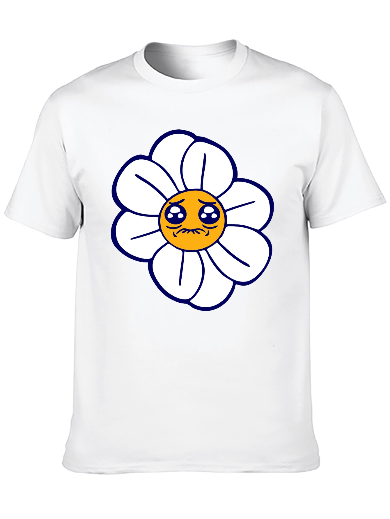 Camiseta Negra con Diseño Floral Triste