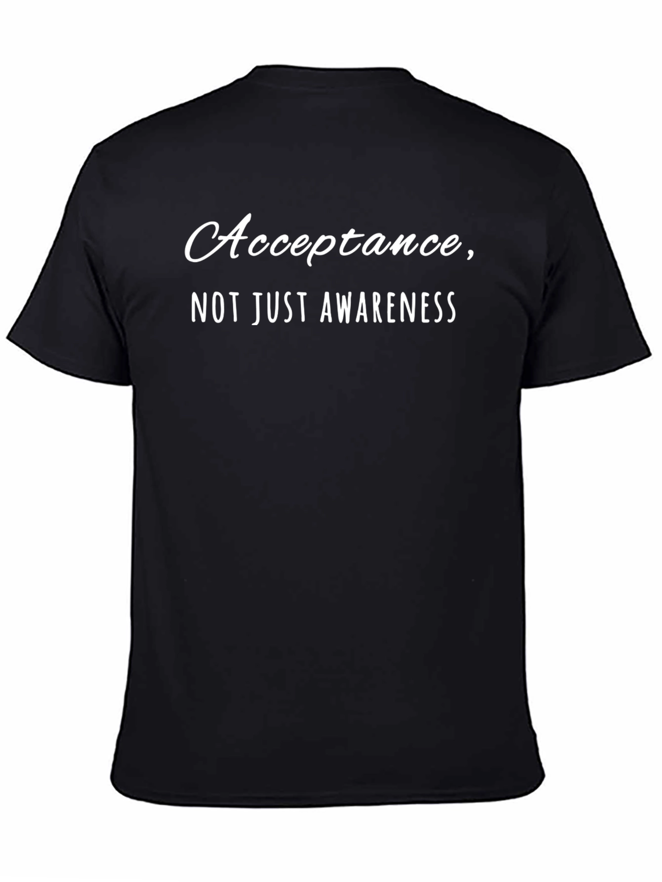 Camiseta Negra: Aceptación No Solo Conciencia