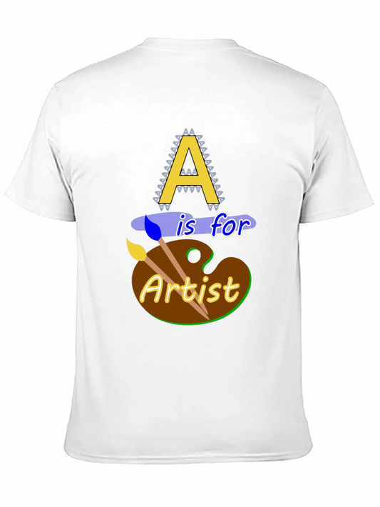 Camiseta Negra A es para Artista Diseño Original