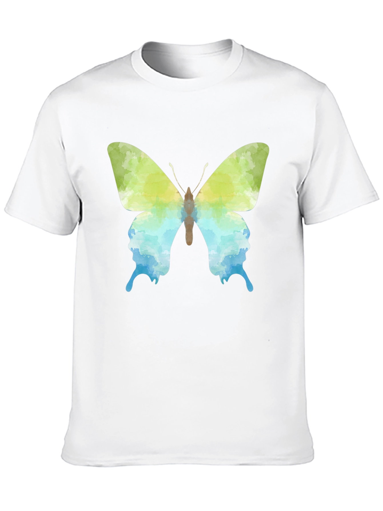 Camiseta Negra con Diseño de Mariposa Acuarela