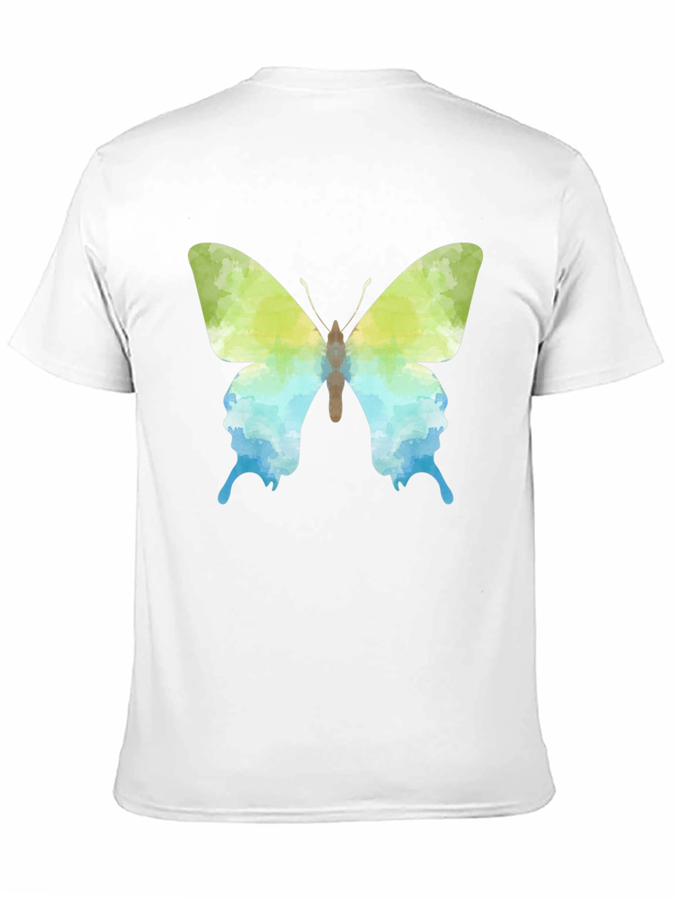 Camiseta Negra con Diseño de Mariposa Acuarela