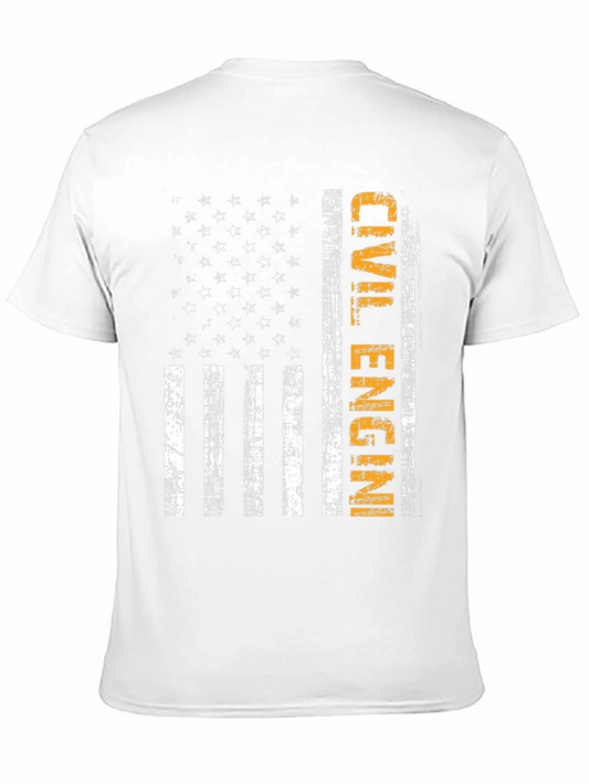Camiseta ingeniero civil bandera USA